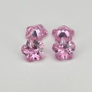 HQ GEMS 3X3-12X12mm Forma de cinco flores Circonita cúbica Corte facetado 5A Piedra preciosa colorida Rosa Flores de circonita cúbica - Product Image 4