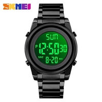 Jam Tangan SKMEI 1611 Model Terbaru Mewah untuk Pria, Sport, Baja Anti Karat, Tahan Air, Layar LCD, Jam Tangan Bisnis Pria, Relojes