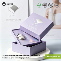 Caja de Regalo de Lavanda para el Cuidado de la Piel, Diseño Innovador, Empaque de Lujo con Tapa y Base, Logotipo Personalizado, Caja Cosmética para Marcas de Belleza