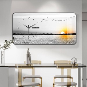 Luxury Crystal Scenic Needle Calendar <strong>Wall</strong> <strong>Clock</strong> for Living Room Dining Room <strong>Bedroom</strong> Modern Creative Decor - Product Image 5