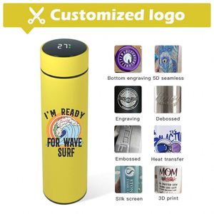 Wholesale 17Oz Travel Stainless Steel Thermal Custom 500Ml Smart Insulated Water <b>Bottle</b> With Led Temperature Display - Product Image 3