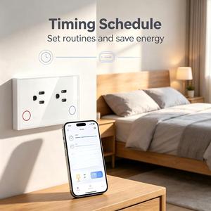Prise intelligente UBARO US Standard 15A Tuya Zigbee avec mesure de la consommation et minuterie à distance via application, compatible Google Assistant et Alexa Voice - Product Image 4