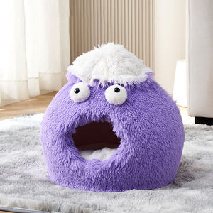 Best-seller Lit <span class=keywords><strong>pour</strong></span> chat en fausse fourrure Peluche douce Grotte fouisseuse Creative Monster Cat Cave Lit <span class=keywords><strong>pour</strong></span> chats Petits chiens - Product Image 5