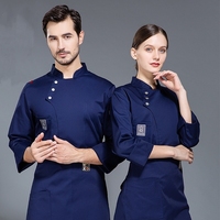 Vêtements de travail pour chef cuisinier d'hôtel, vêtements d'automne et d'hiver à manches longues pour hommes, vêtements de boulangerie de restaurant, uniforme de cuisine de pâtisserie