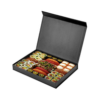 Livraison recyclable Boîte alimentaire magnétique réutilisable Bento Boîtes à sushi en papier japonais à emporter de luxe personnalisé