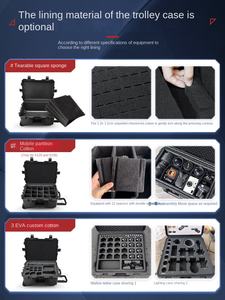 Boîte à outils carrée en PP étanche IP67 résistante aux intempéries Midas en aluminium, ODM personnalisé, 560x350x230mm, garantie, camping et randonnée - Product Image 4