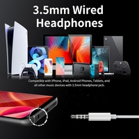 Écouteurs intra-auriculaires universels filaires 3,5 mm avec microphone, super basses, stéréo, pour Apple iPhone et téléphone Android