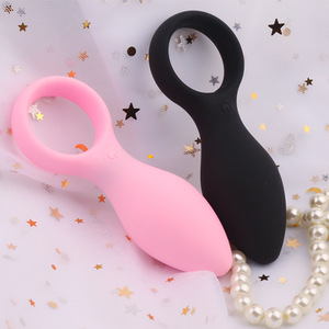 Soft Silicone Anal <b>Plug</b> With Ring <b>Remote</b> <b>Control</b> Pink Black Adult Stimulation Toy <b>For</b> Couples - Product Image 1