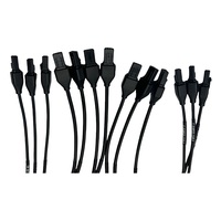 Conector de 2 pines de paso de 2,0mm personalizado de fábrica, moldura negra de PVC, Cable de arnés de cableado de Terminal tipo O, Conductor de aluminio revestido de cobre