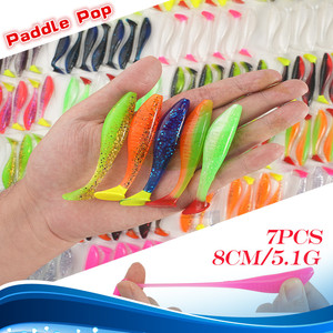 Señuelo Artificial de Plástico Blando TPR, Flotante, Cola en <span class=keywords><strong>T</strong></span>, 8cm, 7 Piezas/Paquete, ZMAN Lure Paddle POPTPR, Anzuelos para Pescado Espina Dura/Trucha - Product Image 5