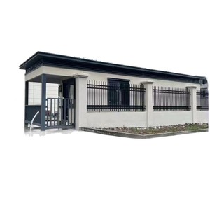 Cabine de sécurité moderne en aluminium avec toilettes, bureau d'accueil autonome, conception modulaire, forme rectangulaire, pieds en métal - Product Image 5