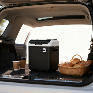 صندوق تبريد وتدفئة محمول سعة 30 لتر يعمل بالتيار المستمر/المتردد، ثلاجة سيارة صغيرة محمولة، مبرد هواء صغير للشاحنات، الفان، المركبات الترفيهية، السيارات الرياضية متعددة الاستخدامات، القوارب - Product Image 6