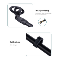 Support d'oscillation de trépied de scène professionnel pour support de plancher de Microphone en métal de micro de Studio avec support de Microphone à montage réglable