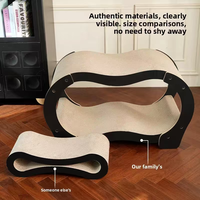 Lit pour chat en carton ondulé à double couche moderne, 2 niveaux, pour plusieurs grands chats, faible MOQ, vente en gros