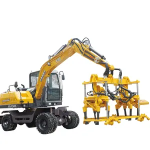 JG twin tamper tamping rail excavator unit features a total of 8 tamping picks operate in unison