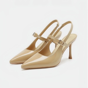 Décolleté Rosse <span class=keywords><strong>con</strong></span> <span class=keywords><strong>Tacco</strong></span> Alto da Donna a Punta Sexy alla Francese Scavate sul Retro Sandali Borgogna a Punta Chiusa da Damigella <span class=keywords><strong>con</strong></span> <span class=keywords><strong>Tacco</strong></span> a Spillo - Product Image 2