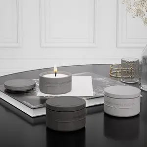 OEM ODM rotondo 4oz piccola candela profumata con coperchio per camera da letto Yoga Bar Hotel candela profumata regalo - Product Image 4