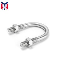 Kit de boulons en U en acier inoxydable 304 avec écrous et rondelles, colliers de serrage en U, attaches de selle pour tuyaux M6 M8 M10 M12
