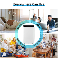 Climatiseur portable silencieux FUDA ECO 12000 BTU avec purificateur d'air UV-C, climatiseur et chauffage intelligent pour la maison