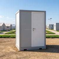 Cabina WC Mobile Monoblocco Oversize Smontabile per Esterni, Servizi Igienici Temporanei Pubblici, Unità Sanitaria Portatile per Cantieri Edili