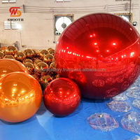 Ballon gonflable en PVC personnalisé en gros, ballon décoratif pour fête de mariage, ballon géant brillant en miroir