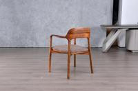 Chaise de salle à manger moderne en bois de noyer massif, fauteuil avec dossier et coussin moelleux, couleurs personnalisables, mobilier de luxe pour la maison, le restaurant et le salon