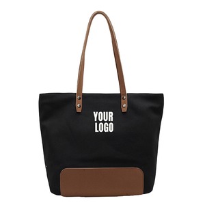 Sac fourre-tout en toile personnalisé à faible MOQ avec fermeture éclair, design pratique <span class=keywords><strong>de</strong></span> haute qualité, sac à bandoulière pour le shopping quotidien - Product Image 1