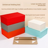 Boîte cadeau pliable pour le commerce extérieur avec couvercle à charnière, personnalisée, universelle pour vêtements, boîte cadeau magnétique pour Noël et les fêtes