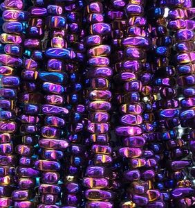 Atacado pedra natural prata colorida estabilizada forma irregular contas de hematita prata chip para fazer jóias - Product Image 2