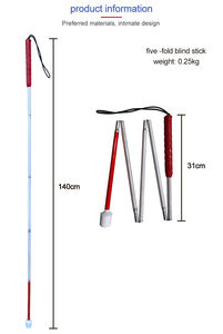 Kostenlose Probe verschiedene Arten faltbarer Blind Gehstock weißer Stock für Seh behinderte - Product Image 2