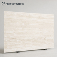 Dalles de travertin italien de luxe PerfectStone, grandes dimensions, découpées sur mesure pour mur de fond, comptoir de réception, revêtement mural