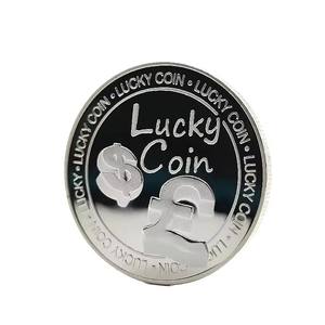 <span class=keywords><strong>Moneda</strong></span> de Doble Cara con Trébol de Cuatro Hojas Ruso de la Suerte, Signo de <span class=keywords><strong>Dólar</strong></span> y Signo de Libra, que Simboliza Buena Suerte y Fortuna Financiera - Product Image 6