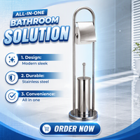 Accessoires de salle de bain pour hôtel moderne SY, porte-rouleau en acier inoxydable durable, brosse de toilette