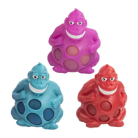 Jouet anti-stress en PU lumineux LED en forme d'animal, rempli de billes en mousse, pour filles et garçons, vente en gros OEM