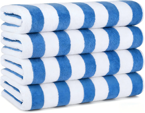 Serviette de plage et de bain en coton éponge 100 % coton, super absorbante, ultra douce, respectueuse de la peau, avec logo personnalisé, parmi les plus vendues - Product Image 1
