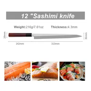 High Quality Handmade VG10 Japanese Professional Kitchen Knives Sashimi Sushi Knife Set