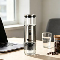 Mesin Kopi Elektrik Stainless Steel Anbolife Factory Mini Kapsul Espresso Kecil Isi Ulang Portabel Pembuat Kopi Perjalanan