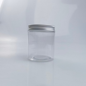 Envase Ecológico de PET Transparente de 250g/500g para Crema Cosmética, con Tapa de Rosca de Aluminio Plateado/Dorado - Product Image 1