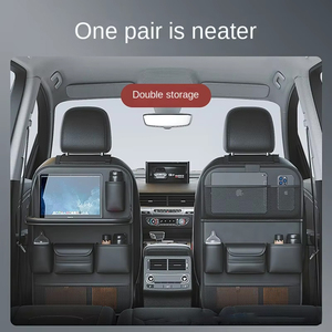 Organizador de asiento de coche de cuero de grado empresarial, mesa de comedor plegable para niños, bolsa de almacenamiento de artículos de coche Premium para un almacenamiento eficiente - Product Image 6