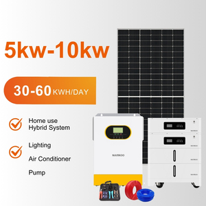 On Grid and Off Grid Hybrid 5KW 10KW Solar Panels With <b>Battery</b> and Complete Kit Solar Energy Power System - Product Image 1