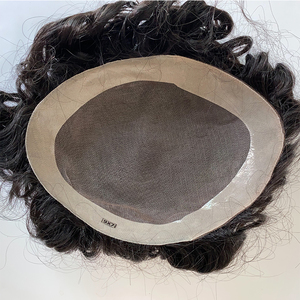 Ocean Curl 7x9 วิกผมบุรุษหล่อชายสั้นผม 100% จริงVirgin Humanผมชายเปลี่ยนระบบMono Toupeeสําหรับชาย - Product Image 2