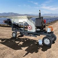 Broyeur à marteaux mobile industriel à prix d'usine avec moteur AC, capacité de 30t/h pour l'extraction d'or et les matériaux de rebut