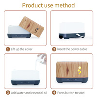Vente chaude 200Ml Flamme Humidificateur Maison Smart Télécommande Feu Flamme Effet Huile Essentielle Arôme Diffuseur Avec Veilleuse