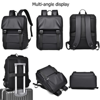 Ransel Laptop pria dan wanita, ransel beritzipper kulit penggunaan sehari-hari luar ruangan Notebook Interlayer