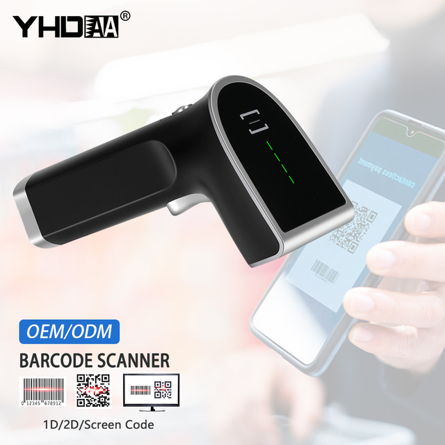 YHDAA High Quality Fall Prevention ABS Materials 1d 2d Handheld Barcode Scanner Usb Wire Qr Code Scanner Gun
