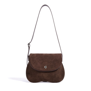 Bolsas Transversais Femininas de Couro Camurça Atacado, Bolsas de Ombro Vintage de Couro Nobuck, Bolsas Pequenas Femininas de Couro Genuíno - Product Image 2