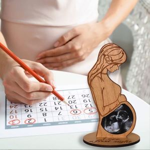 Soporte de Madera para Ecografía de Bebé, Recuerdo Conmemorativo del Nacimiento, Artesanía Feng Shui, para Mamá Embarazada, Venta al Por Mayor - Product Image 2