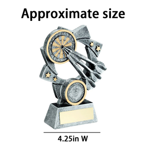 Artesanías <span class=keywords><strong>de</strong></span> resina negro y oro <span class=keywords><strong>dardos</strong></span> trofeo - Product Image 6