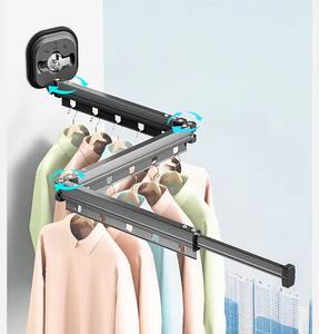 Складная ветрозащитная многофункциональная телескопическая настенная полка для сушки одежды из алюминиевого сплава высокого качества для семей - Product Image 1
