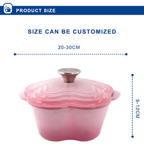 Pot en <span class=keywords><strong>fonte</strong></span> <span class=keywords><strong>émaillée</strong></span> avec conduction thermique uniforme et matériau de base en <span class=keywords><strong>fonte</strong></span>, toujours chaud et <span class=keywords><strong>non</strong></span> froid - Product Image 2